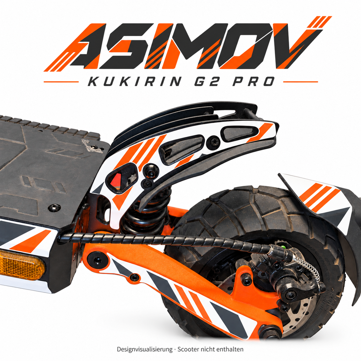 Kukirin G2 Pro ASIMOV Skin – Heckbügel und Federung