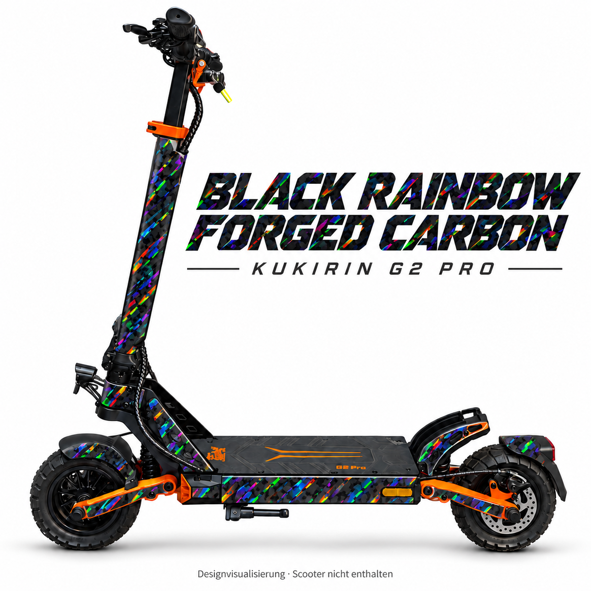 Kukirin G2 Pro Skin – BLACK RAINBOW FORGED CARBON