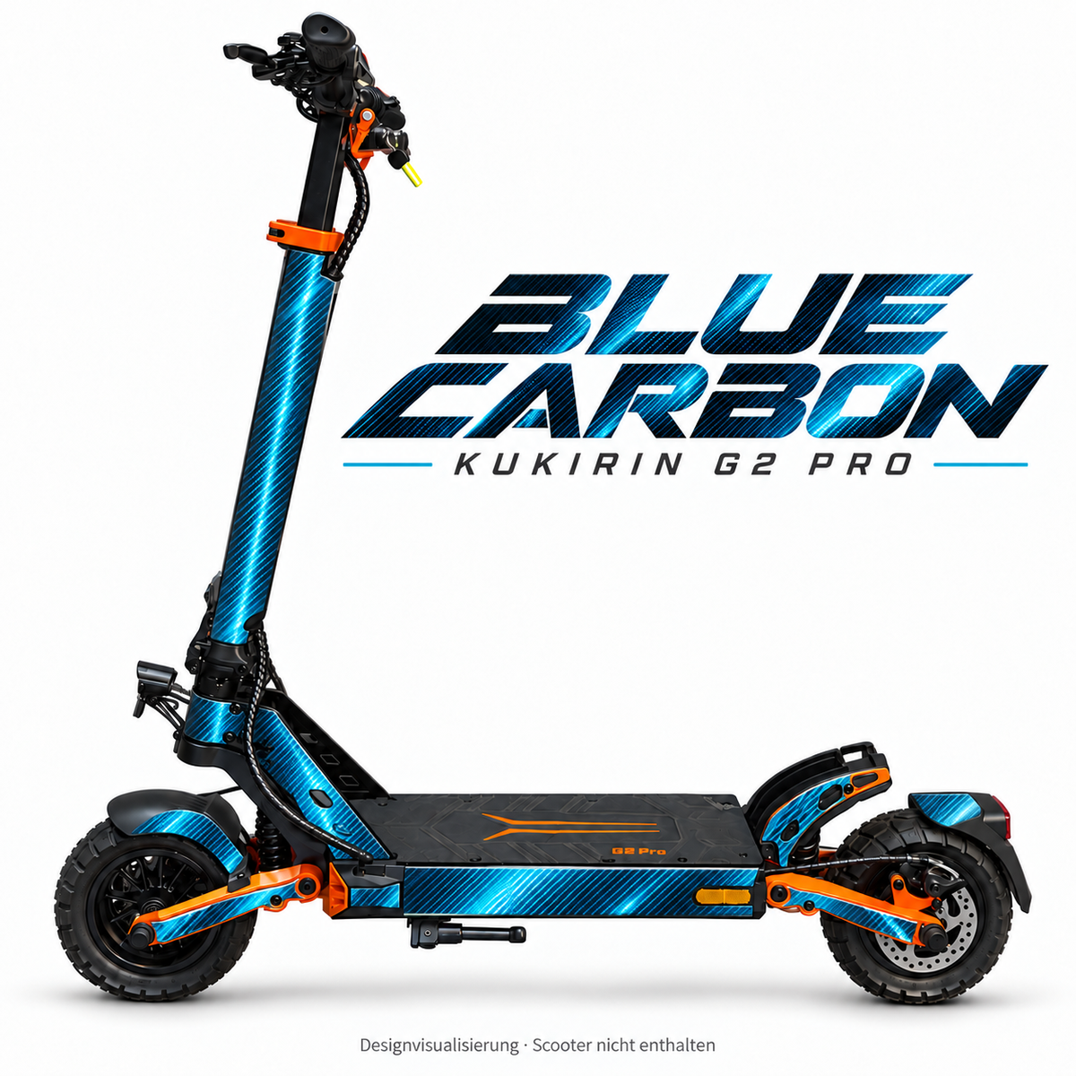 Kukirin G2 Pro Skin – BLUE CARBON