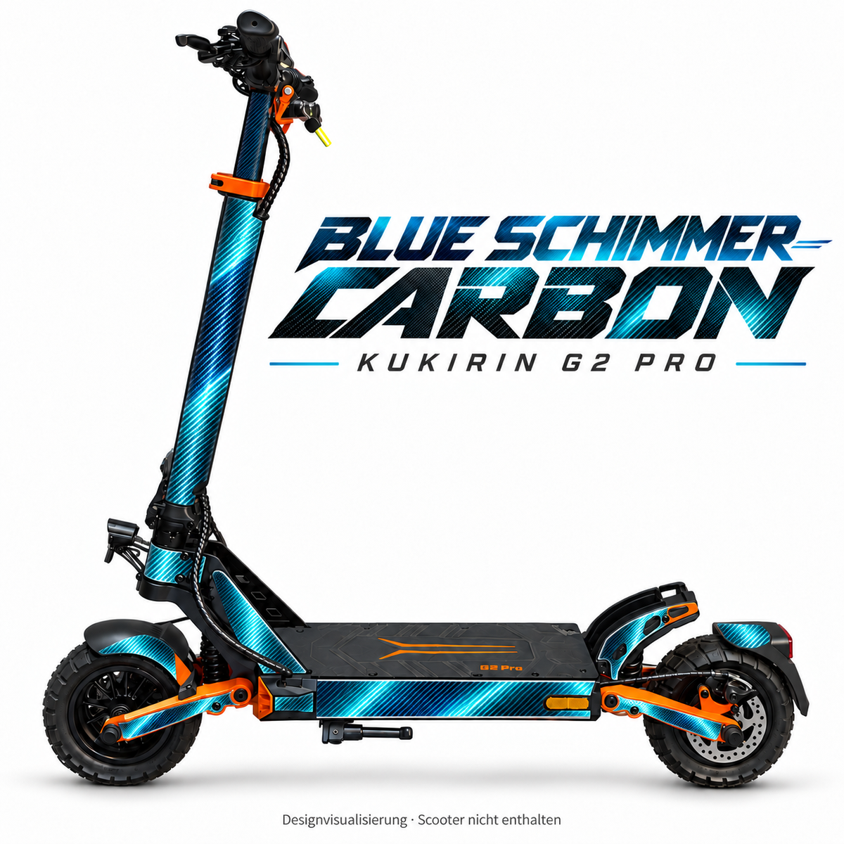 Kukirin G2 Pro Skin – BLUE SCHIMMER CARBON