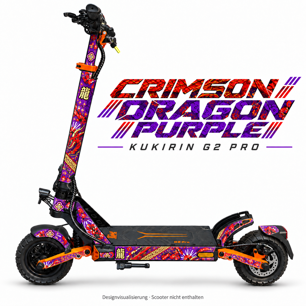 Kukirin G2 Pro Skin – CRIMSON DRAGON PURPLE