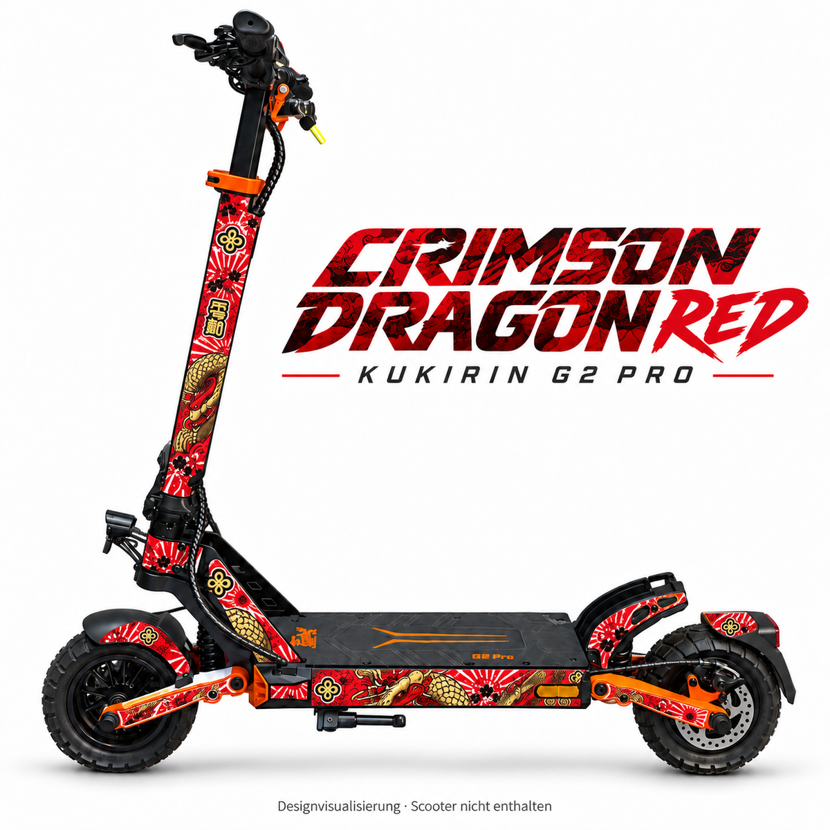 Kukirin G2 Pro Skin – CRIMSON DRAGON RED
