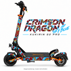 Kukirin G2 Pro Skin – CRIMSON DRAGON SKY BLUE