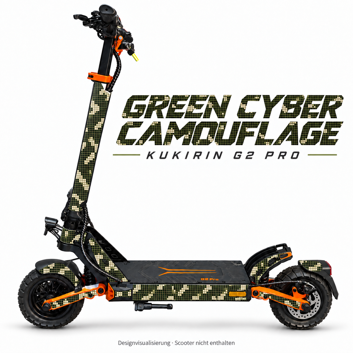 Kukirin G2 Pro Skin – GREEN CYBER CAMOUFLAGE