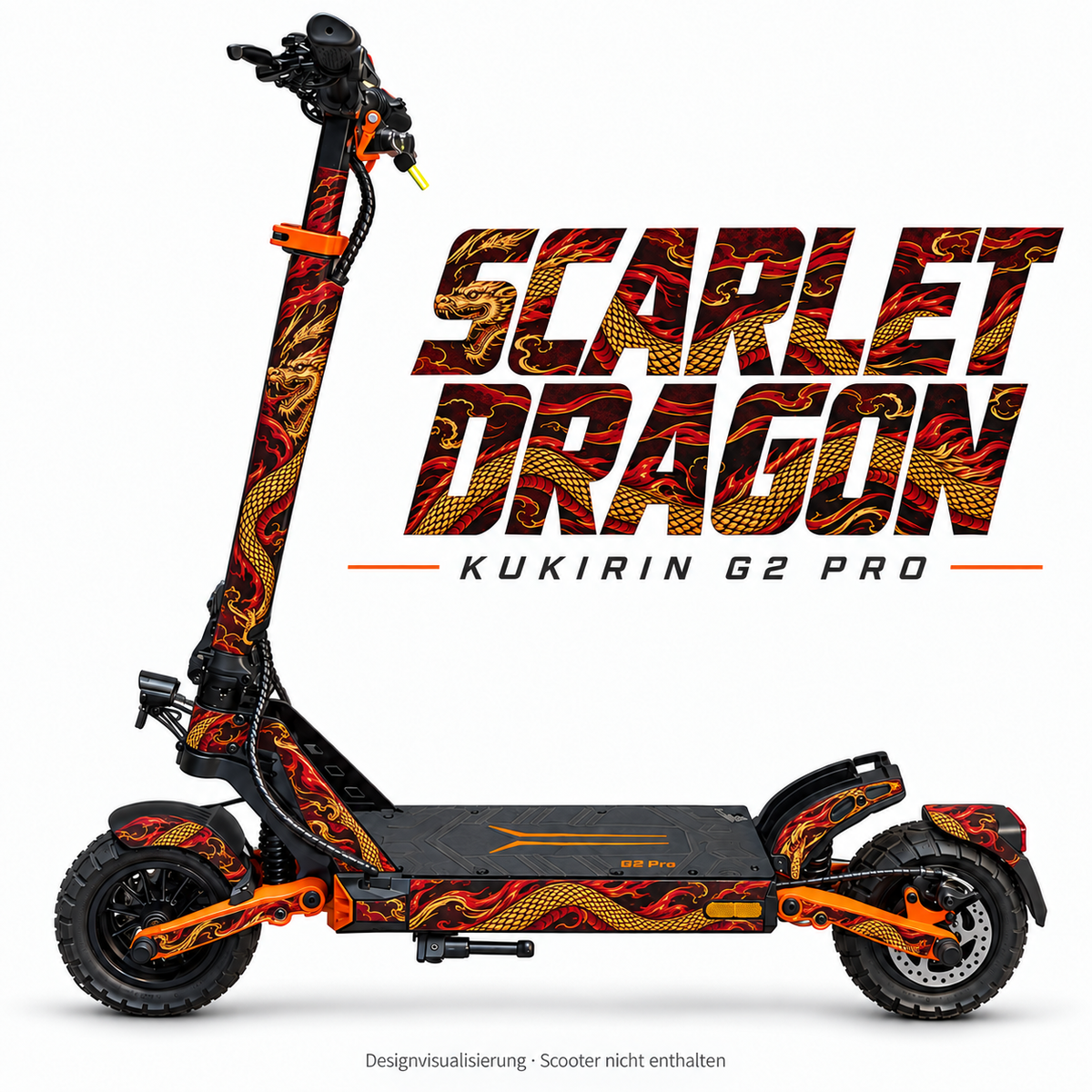 Kukirin G2 Pro Skin – SCARLET DRAGON