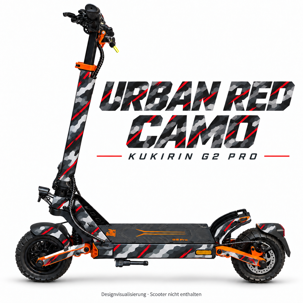 Kukirin G2 Pro Skin – URBAN RED CAMO