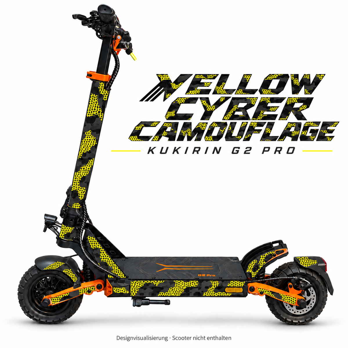 Kukirin G2 Pro Skin – YELLOW CYBER CAMOUFLAGE