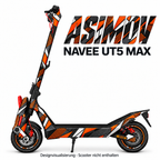 NAVEE UT5 Max – Designbeispiel ASIMOV. Reifenaufkleber separat erhältlich.