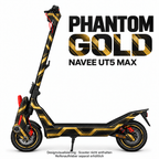 NAVEE UT5 Max Skin PHANTOM GOLD – Designvisualisierung. Reifenaufkleber separat erhältlich. Scooter nicht enthalten.