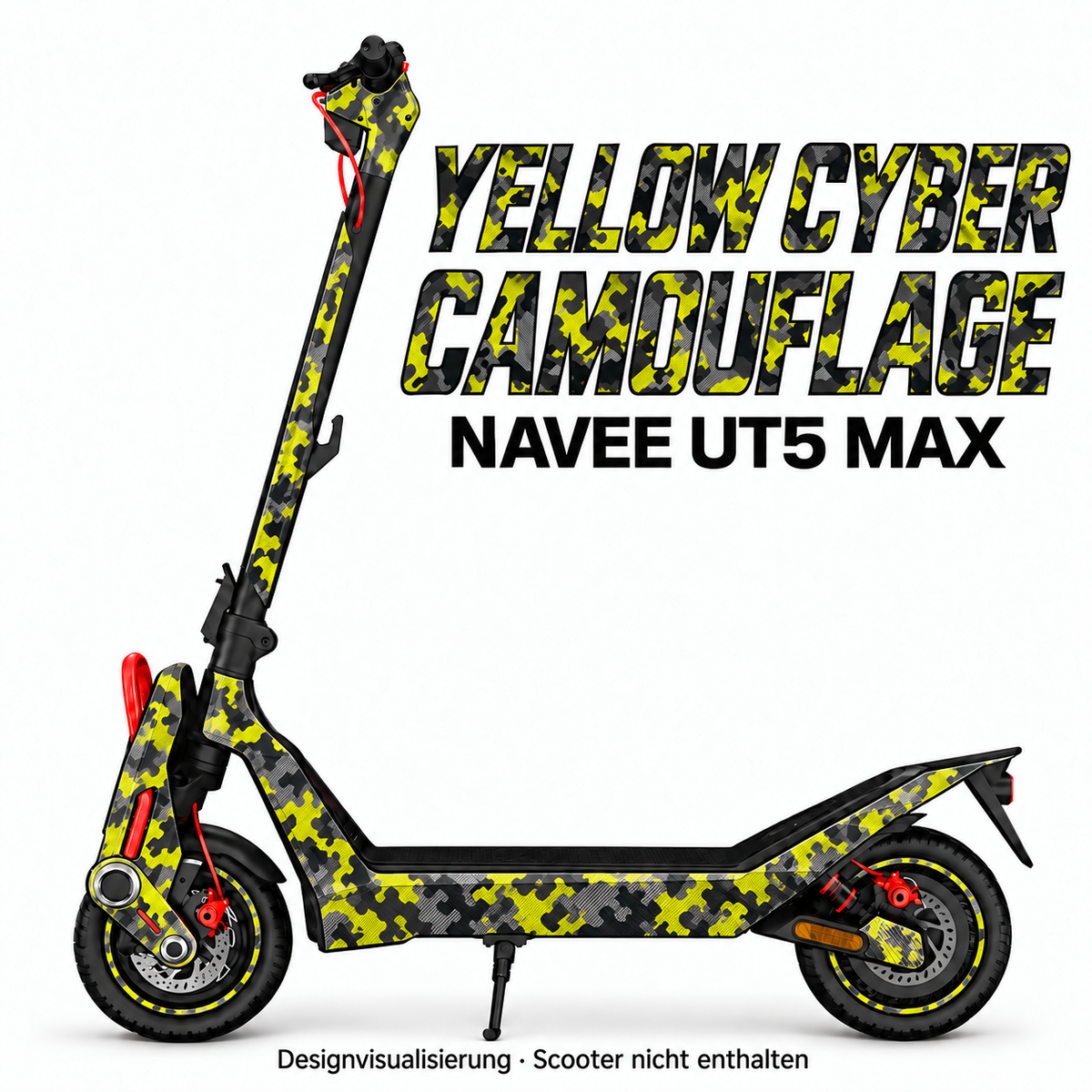 NAVEE UT5 Max YELLOW CYBER CAMOUFLAGE. Reifenaufkleber separat erhältlich.