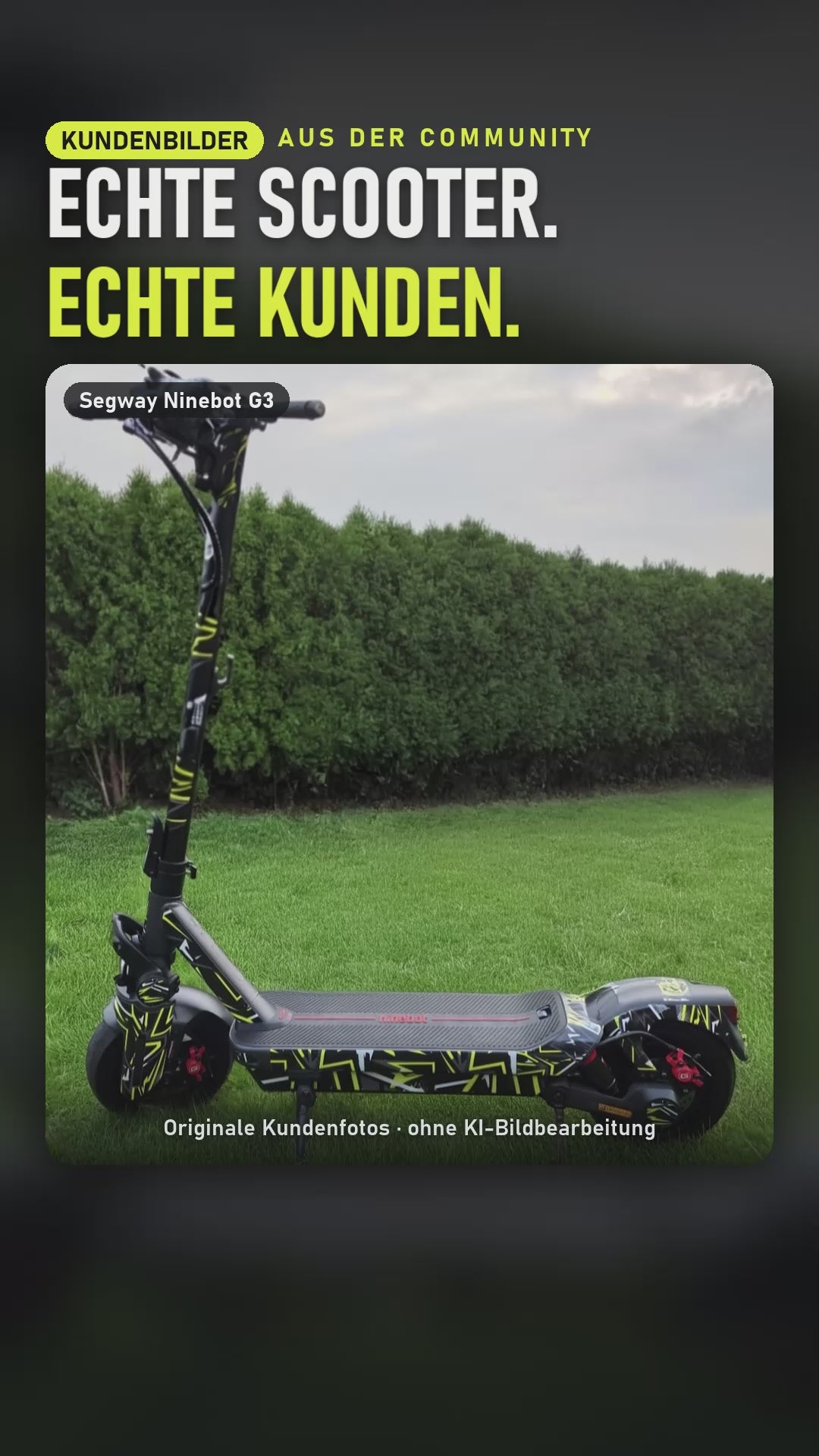 Kurzvideo: Echte Kundenscooter mit unseren Skins | Escooter Skins