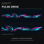 Pulse Drive – Motivübersicht in Cyan, Magenta und Anthrazit. Zuschnitt je Scooter-Modell.