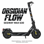 SEGWAY MAX G30 SKIN | OBSIDIAN FLOW – Designvisualisierung; Scooter nicht enthalten. Reifenaufkleber separat erhältlich.
