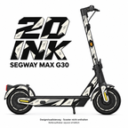 Segway MAX G30 – 2D INK. Designvisualisierung; Reifenaufkleber separat erhältlich.
