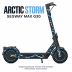 Segway MAX G30 – ARCTIC STORM. Designvisualisierung; Reifenaufkleber separat erhältlich.