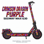 Segway MAX G30 – CRIMSON DRAGON PURPLE. Designvisualisierung; Reifenaufkleber separat erhältlich.