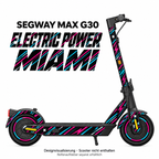 Segway MAX G30 – ELECTRIC POWER MIAMI. Designvisualisierung; Reifenaufkleber separat erhältlich.