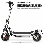segway-gt3 – Flächen des Skin-Sets in Weiß. Modellvisualisierung, Leuchten und Reflektoren bleiben frei.
