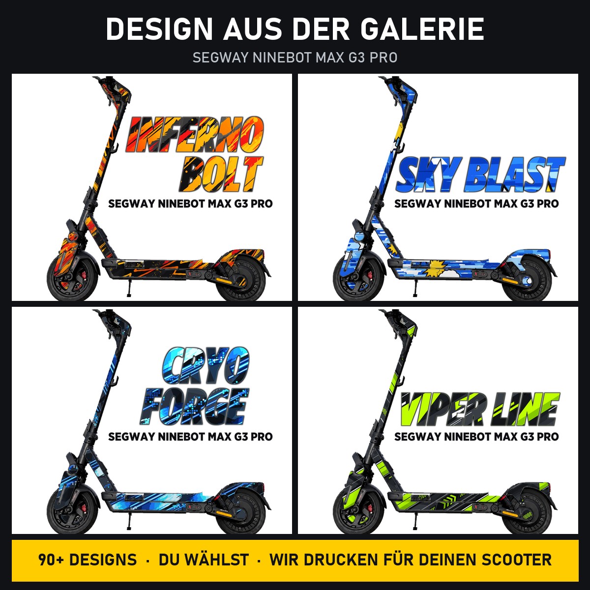 Segway Ninebot MAX G3 Pro Skin – Design aus der Galerie, Beispiel-Designs