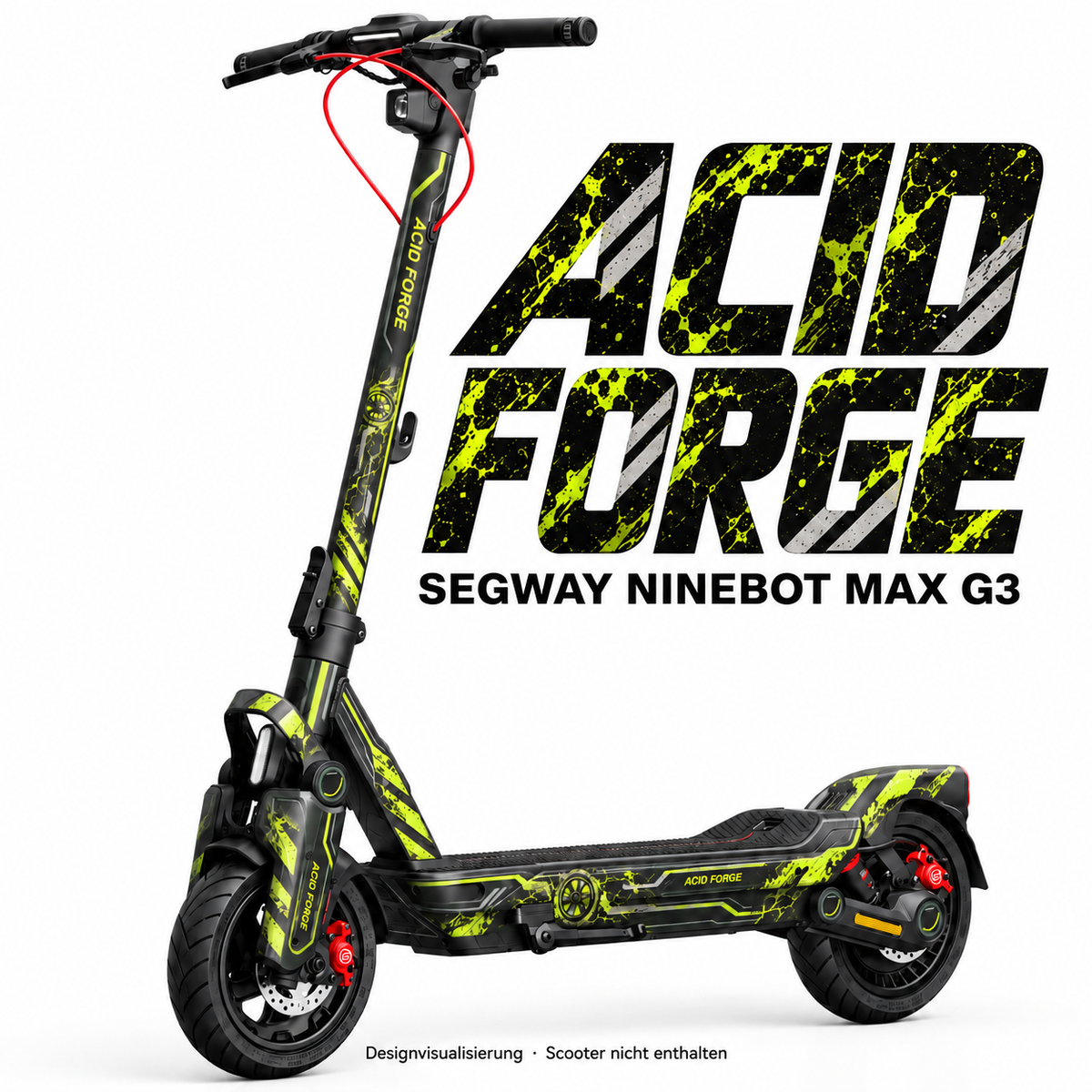 Segway Ninebot MAX G3 Pro Skin – ACID FORGE – Designansicht | Escooter Skins