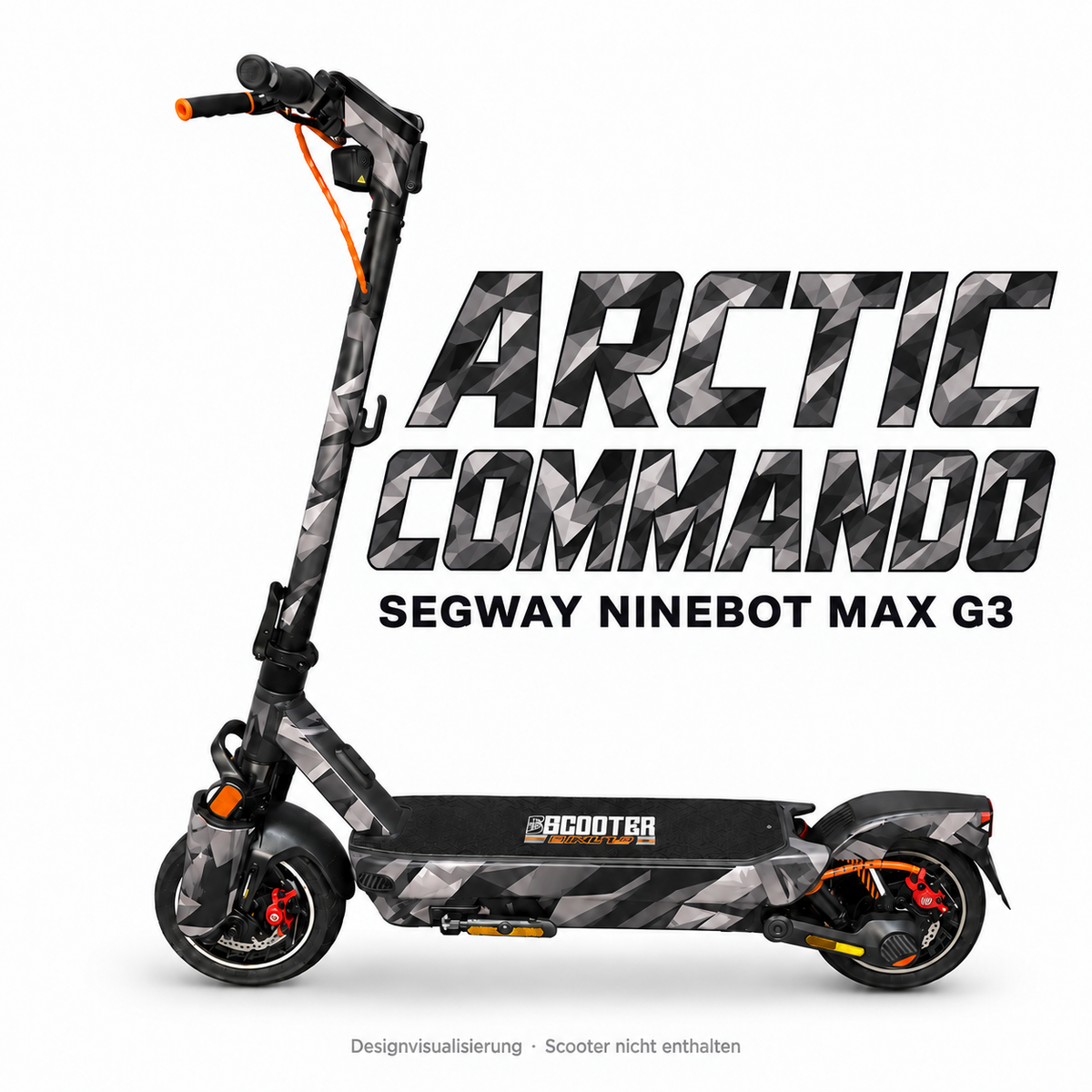 Segway Ninebot MAX G3 Pro Skin – ARCTIC COMMANDO – Designansicht | Escooter Skins