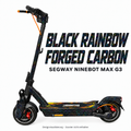 Segway Ninebot MAX G3 Pro Skin – BLACK RAINBOW FORGED CARBON – Designansicht | Escooter Skins