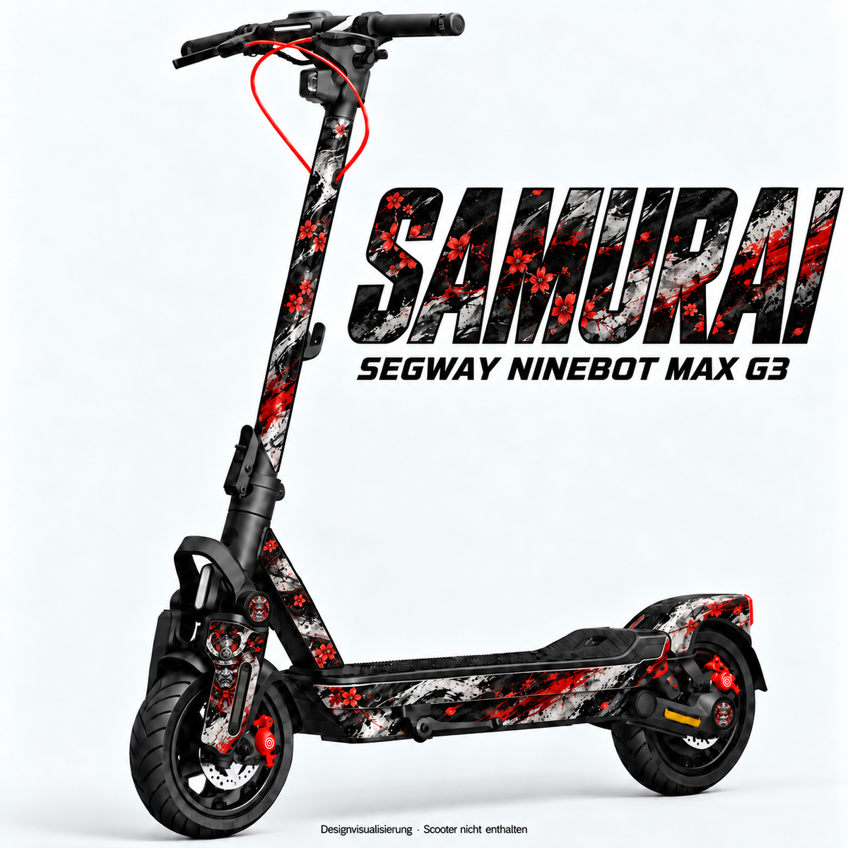 Segway Ninebot MAX G3 Pro Skin – SAMURAI – Designansicht | Escooter Skins