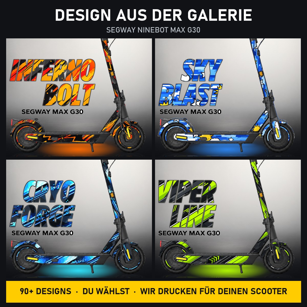Segway Ninebot MAX G30 Skin – Design aus der Galerie, Beispiel-Designs