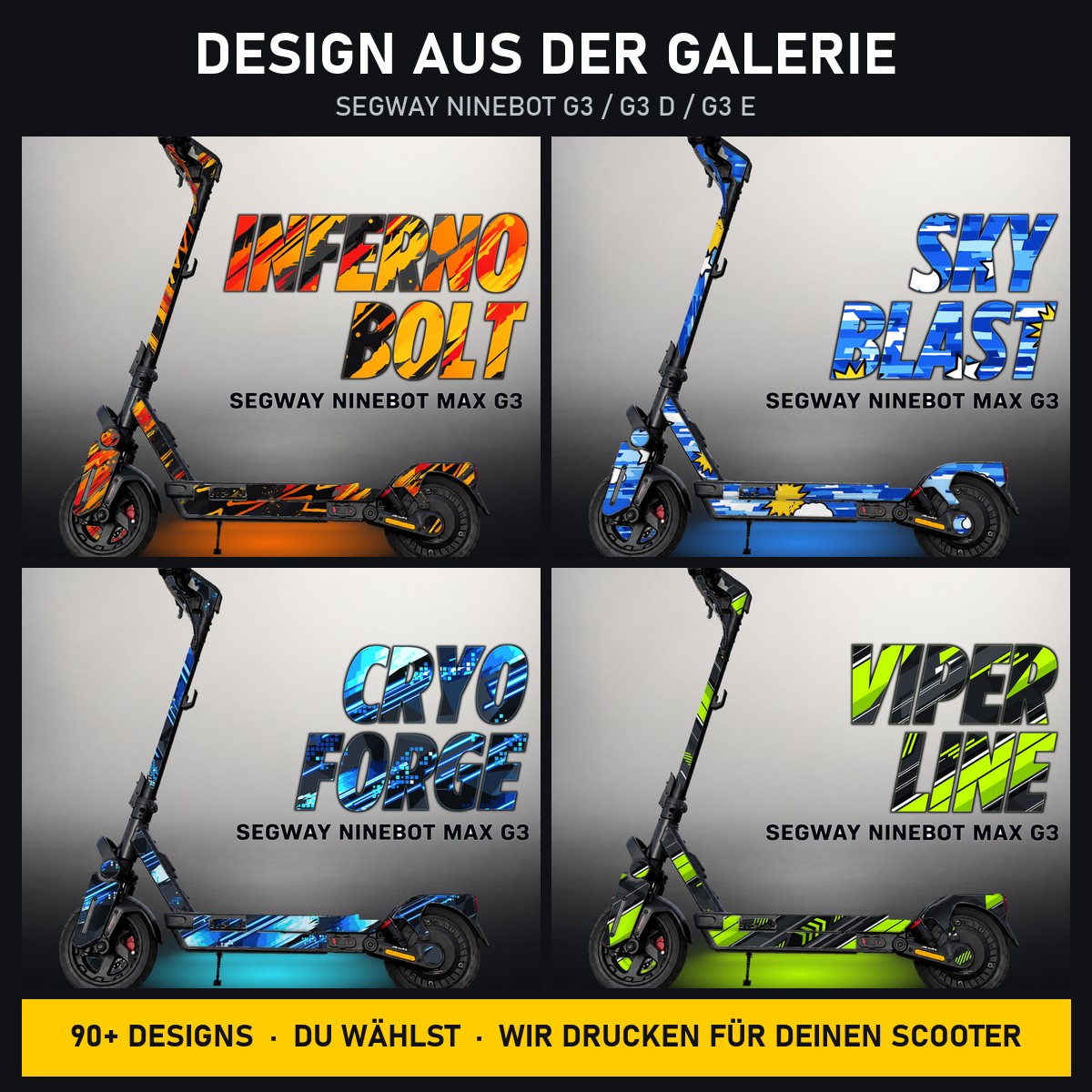 Segway Ninebot G3 Skin – Design aus der Galerie, Beispiel-Designs