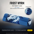 TRITTBRETT SKIN | FROST WYRM – Trittbrett-Skin 20 × 60 cm oder passend zugeschnitten, mit rutschfestem Struktur-Laminat. Designvisualisierung.