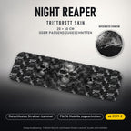 TRITTBRETT SKIN | NIGHT REAPER – Trittbrett-Skin 20 × 60 cm oder passend zugeschnitten, mit rutschfestem Struktur-Laminat. Designvisualisierung.
