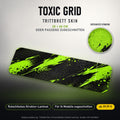 TRITTBRETT SKIN | TOXIC GRID – Trittbrett-Skin 20 × 60 cm oder passend zugeschnitten, mit rutschfestem Struktur-Laminat. Designvisualisierung.