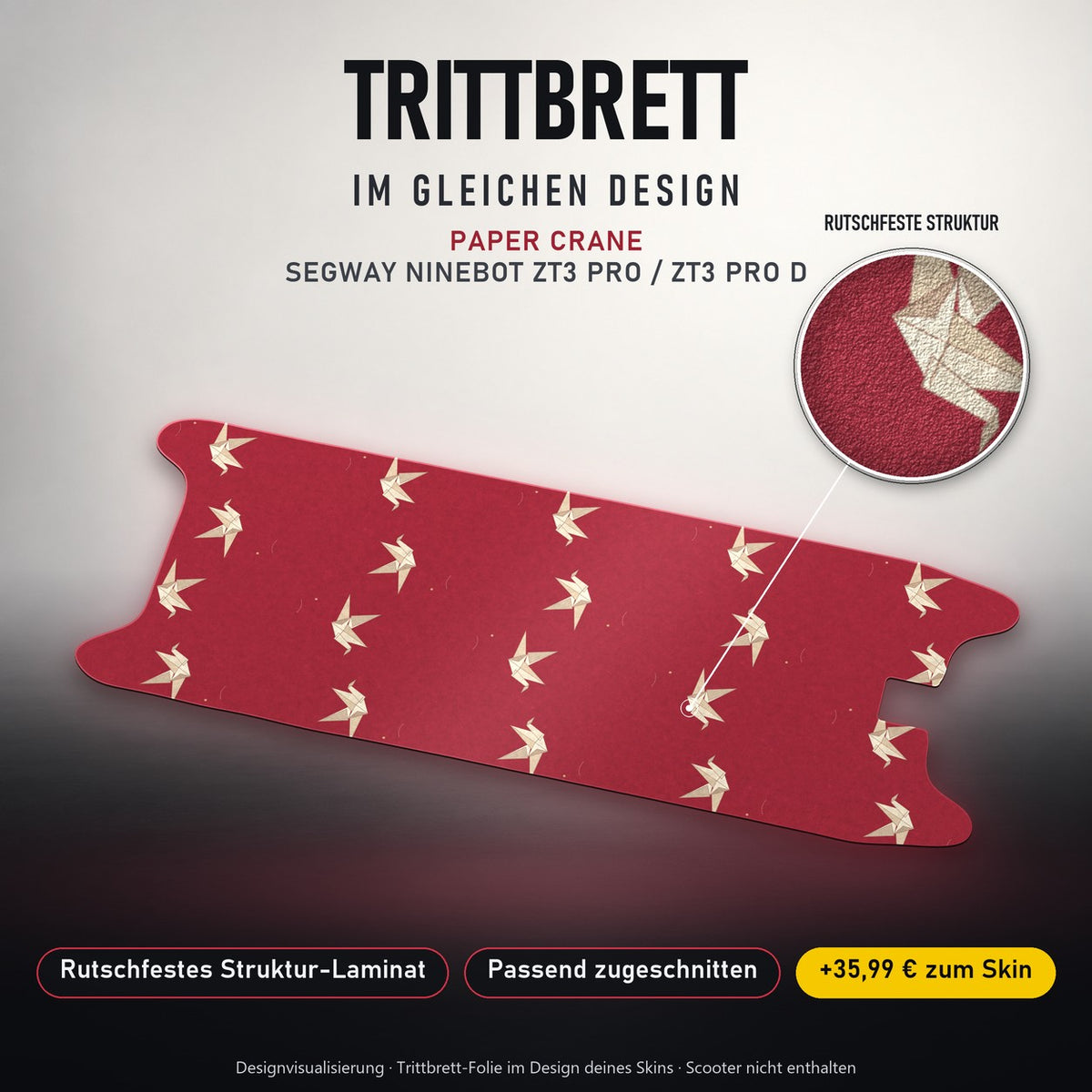 Trittbrett im gleichen Design – PAPER CRANE