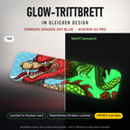 Glow-Trittbrett – CRIMSON DRAGON SKY BLUE, Tag/Nacht