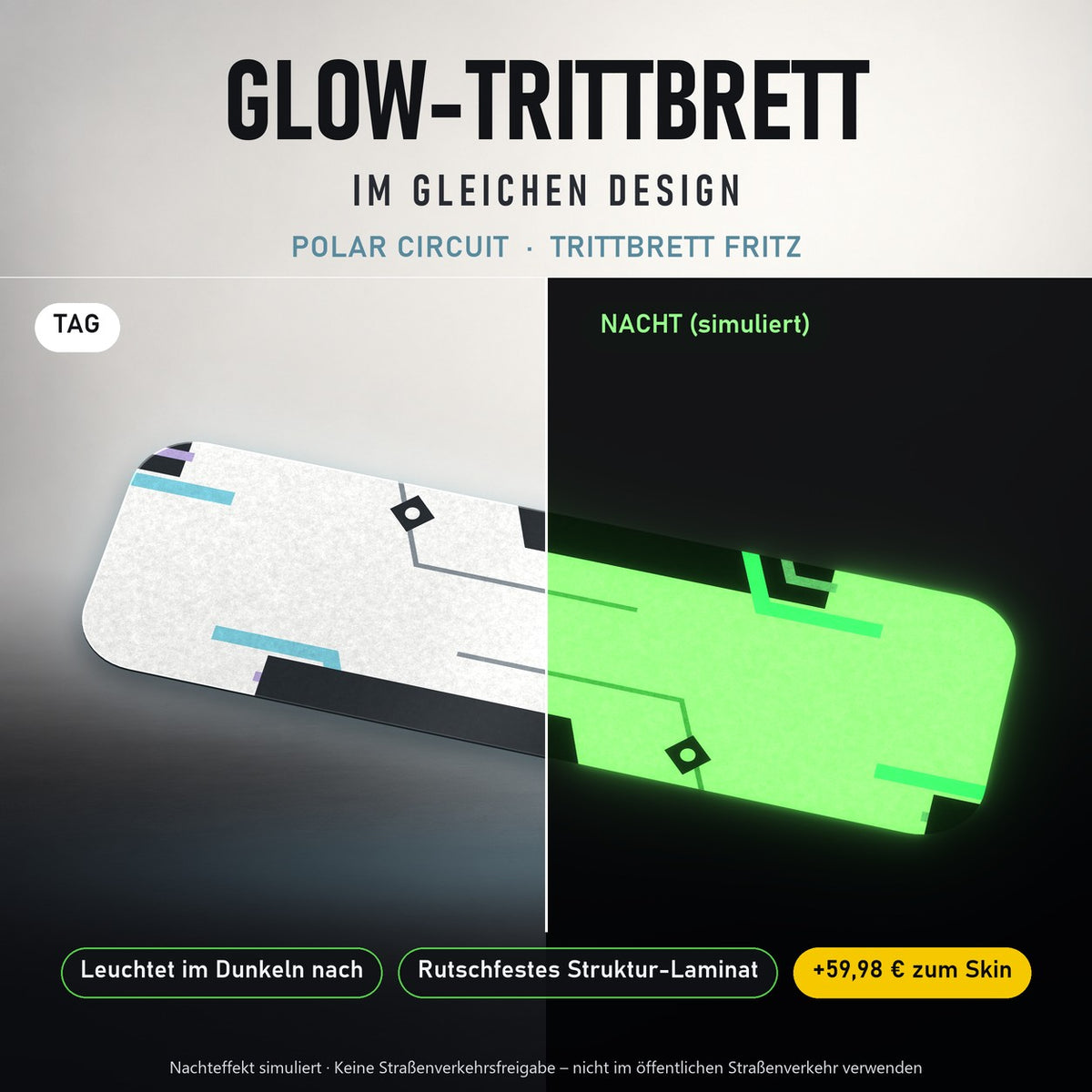 Glow-Trittbrett – POLAR CIRCUIT, Tag/Nacht