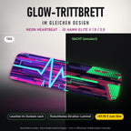 Glow-Trittbrett – NEON HEARTBEAT, Tag/Nacht