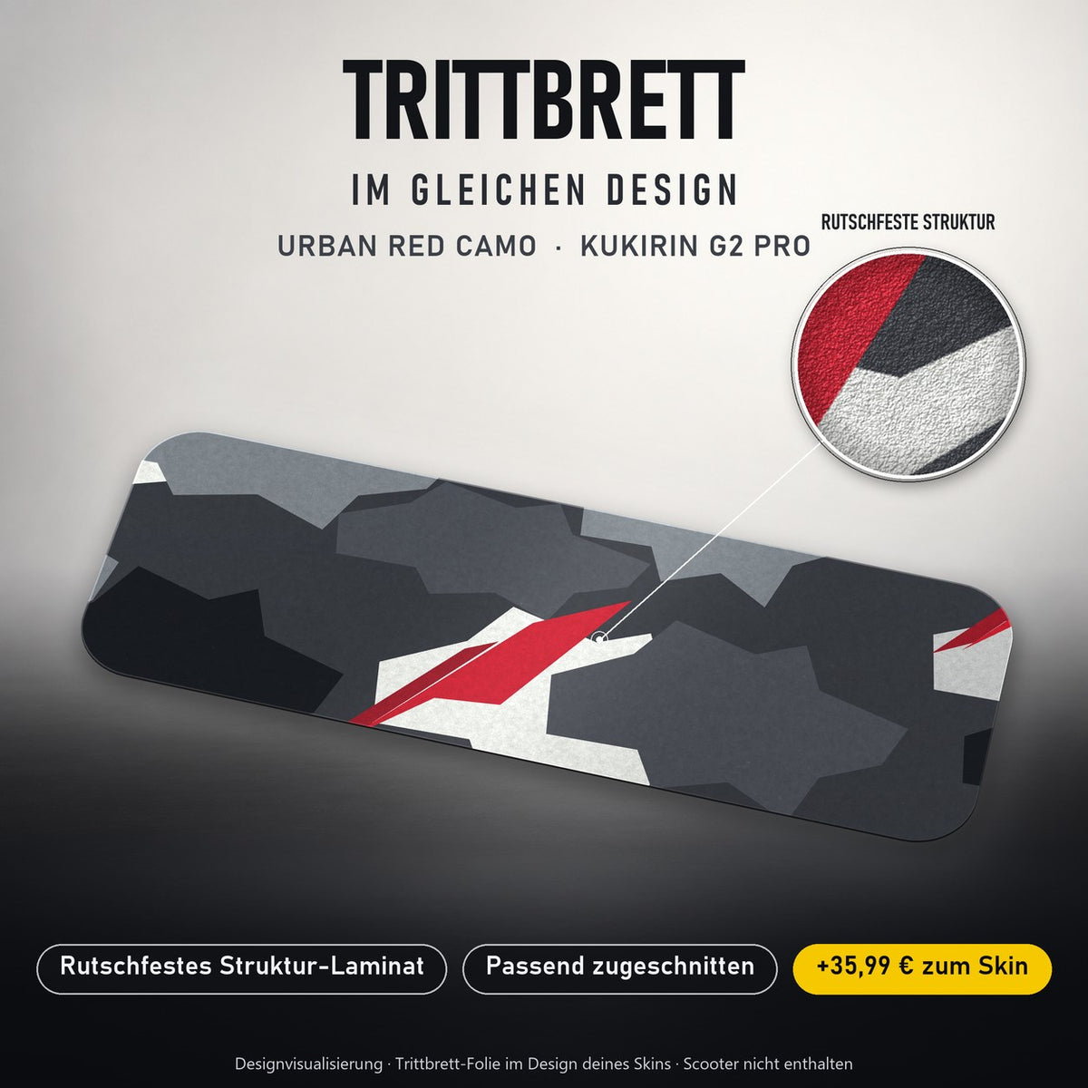 Trittbrett im gleichen Design – URBAN RED CAMO