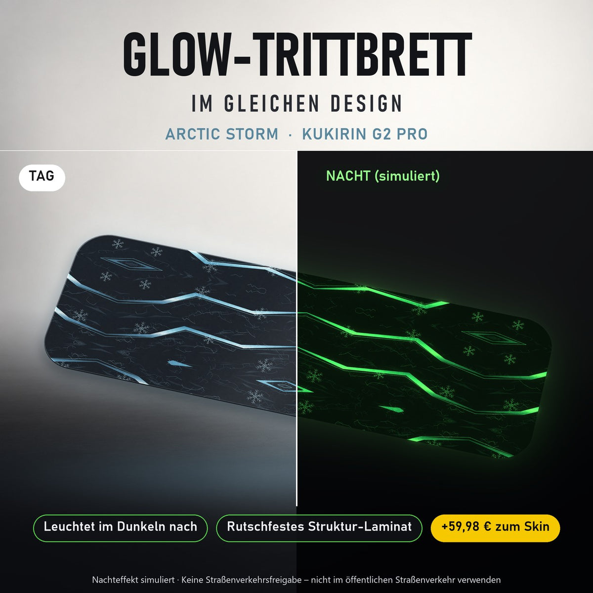 Glow-Trittbrett – ARCTIC STORM, Tag/Nacht