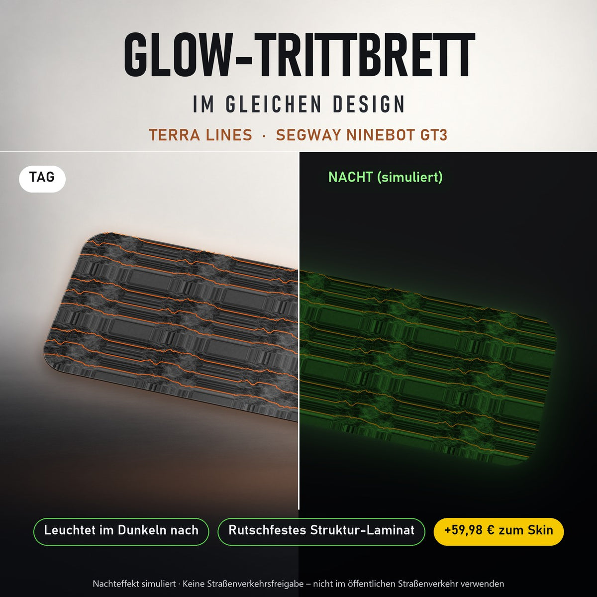 Glow-Trittbrett – TERRA LINES, Tag/Nacht