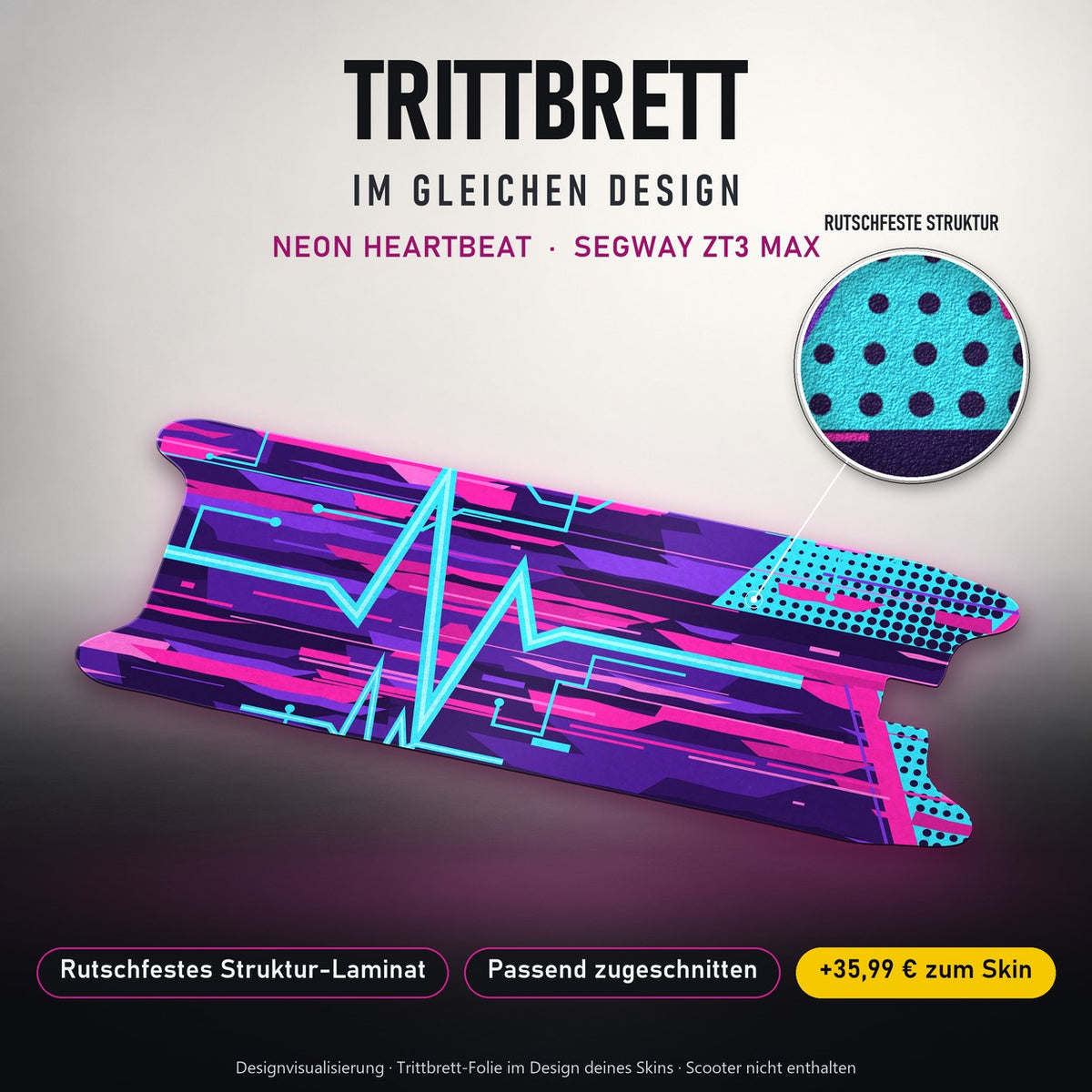 Trittbrett im gleichen Design – NEON HEARTBEAT