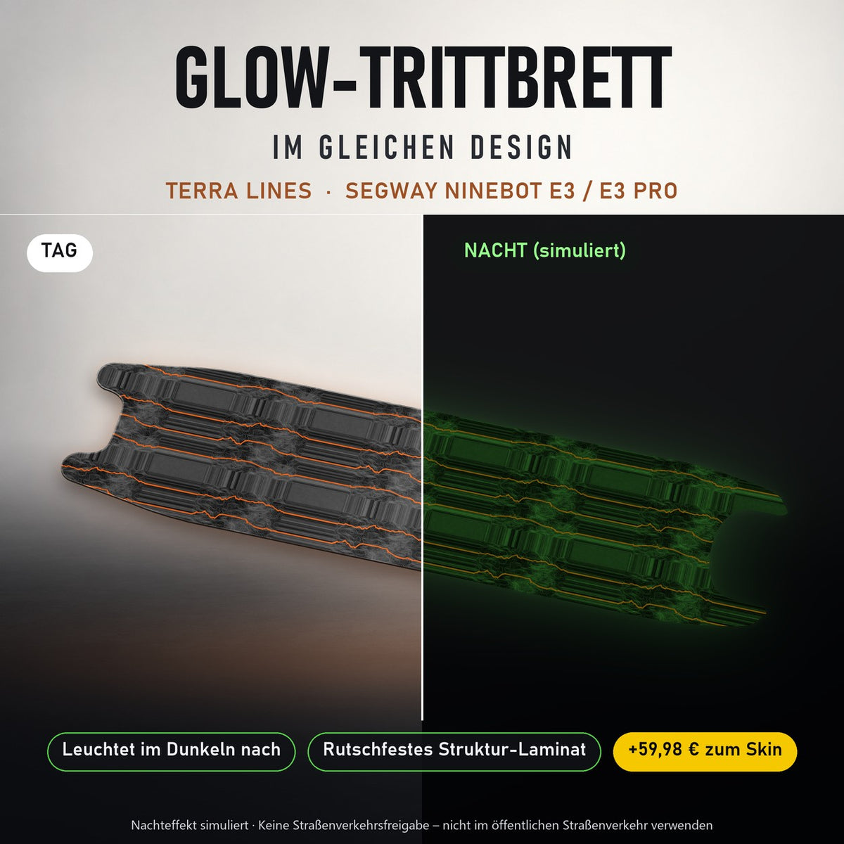 Glow-Trittbrett – TERRA LINES, Tag/Nacht