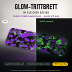 Glow-Trittbrett – PURPLE CYBER CAMOUFLAGE, Tag/Nacht