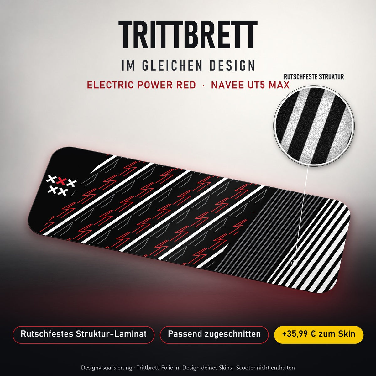 Trittbrett im gleichen Design – ELECTRIC POWER RED