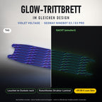 Glow-Trittbrett – VIOLET VOLTAGE, Tag/Nacht