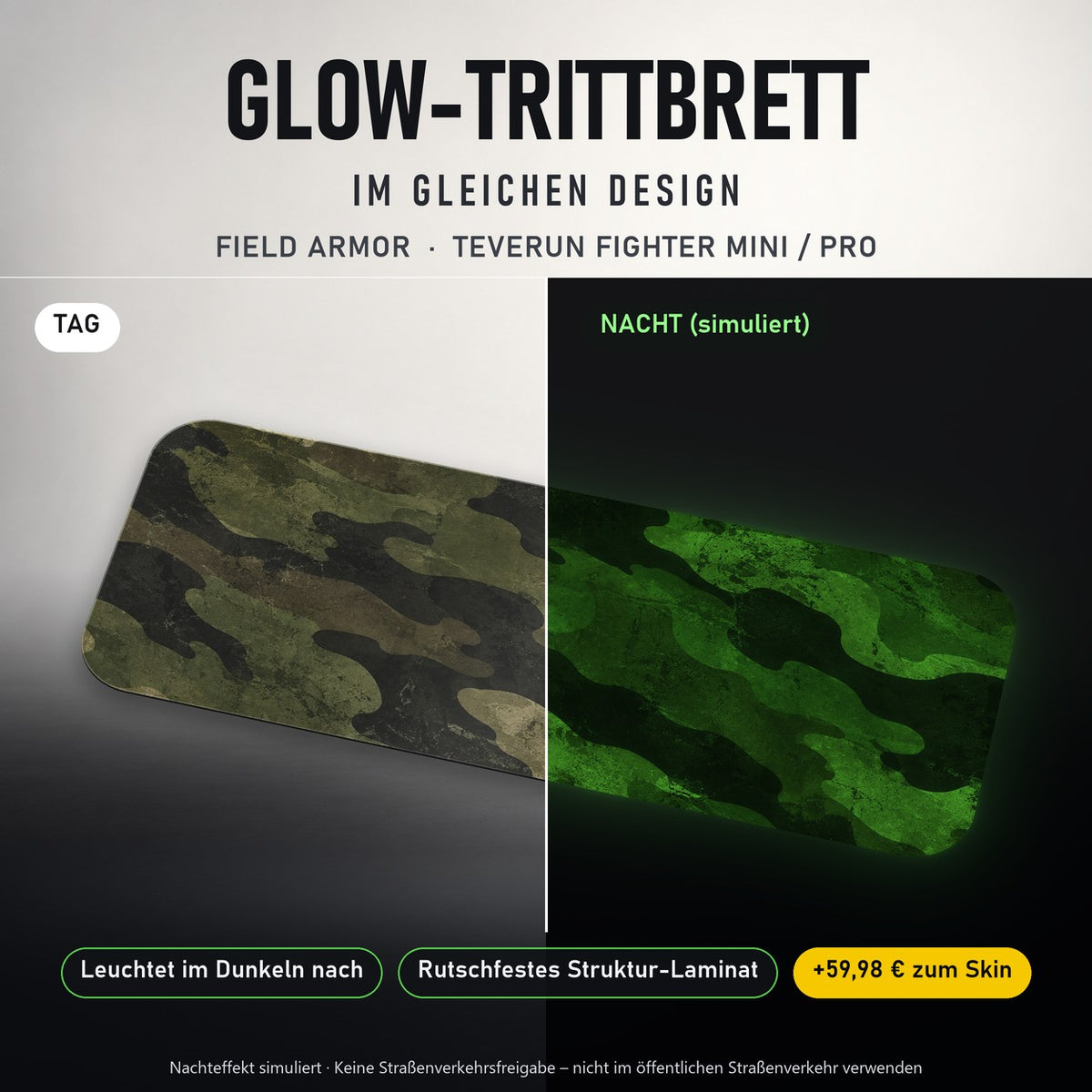 Glow-Trittbrett – FIELD ARMOR, Tag/Nacht