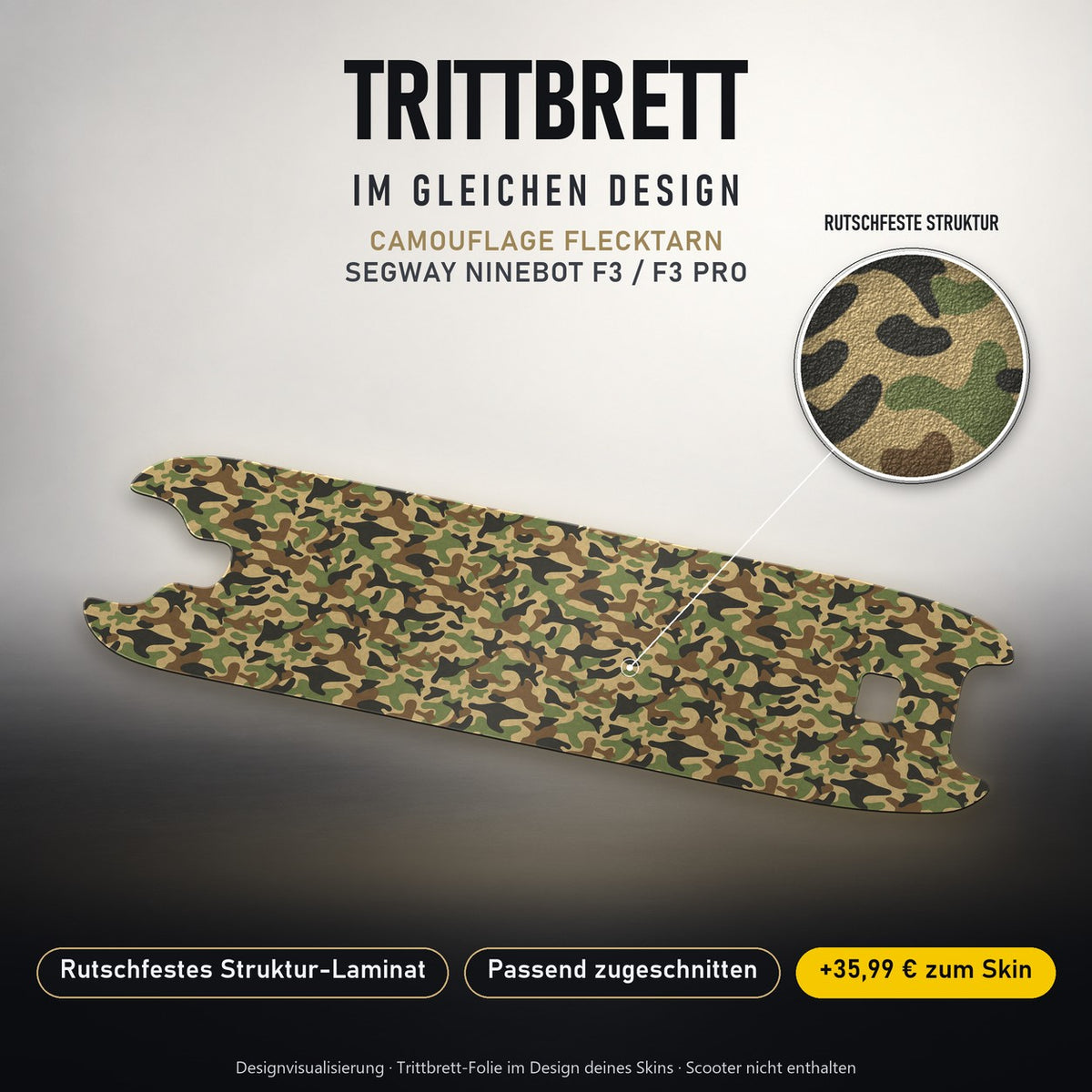 Trittbrett im gleichen Design – CAMOUFLAGE FLECKTARN