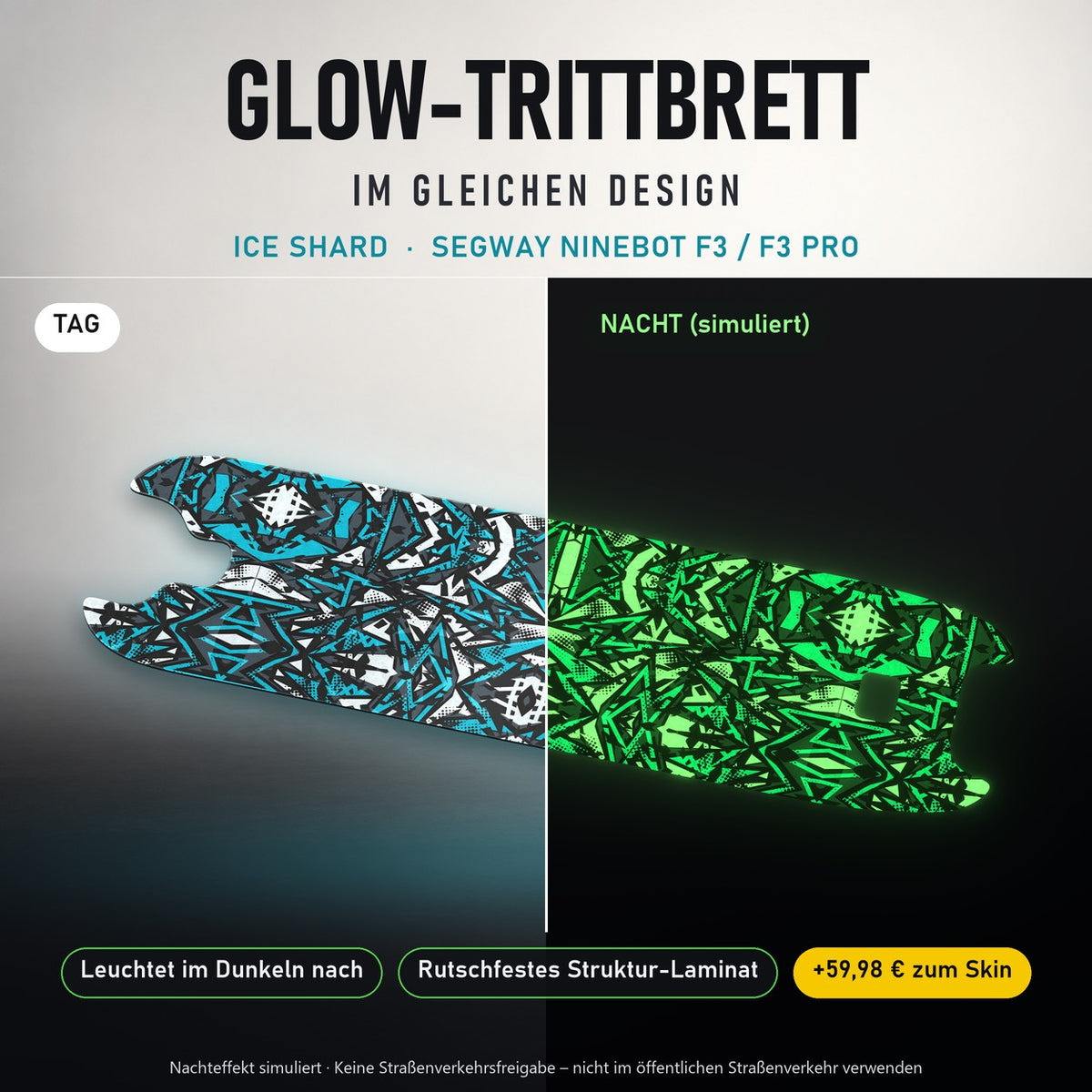 Glow-Trittbrett – ICE SHARD, Tag/Nacht