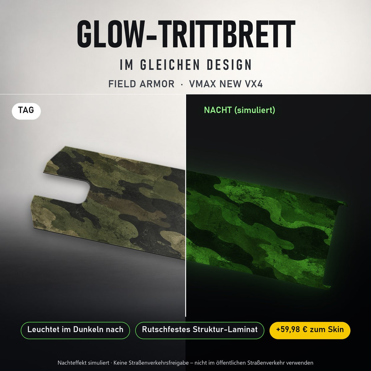 Glow-Trittbrett – FIELD ARMOR, Tag/Nacht