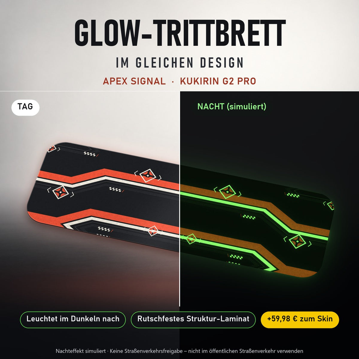Glow-Trittbrett – APEX SIGNAL, Tag/Nacht