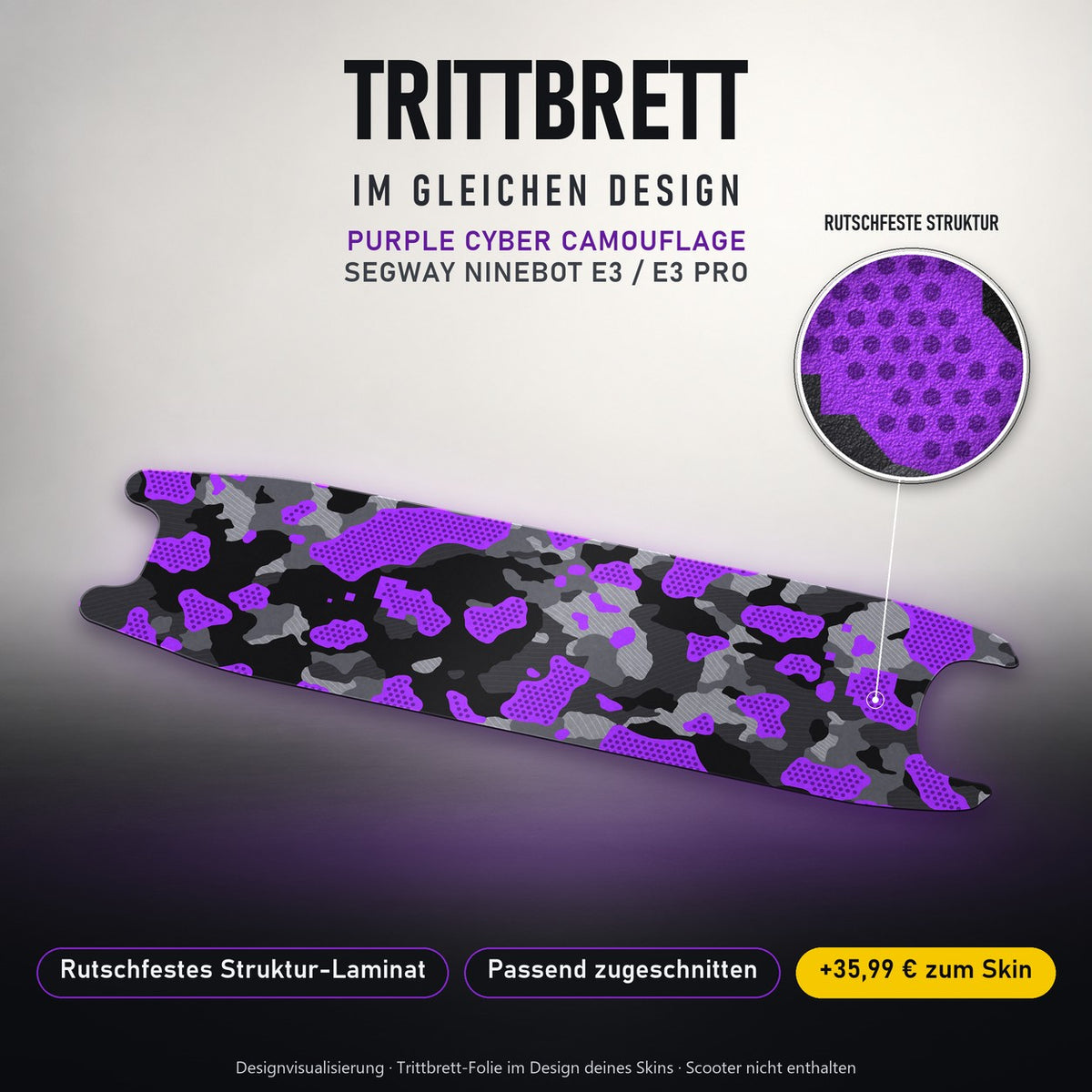 Trittbrett im gleichen Design – PURPLE CYBER CAMOUFLAGE